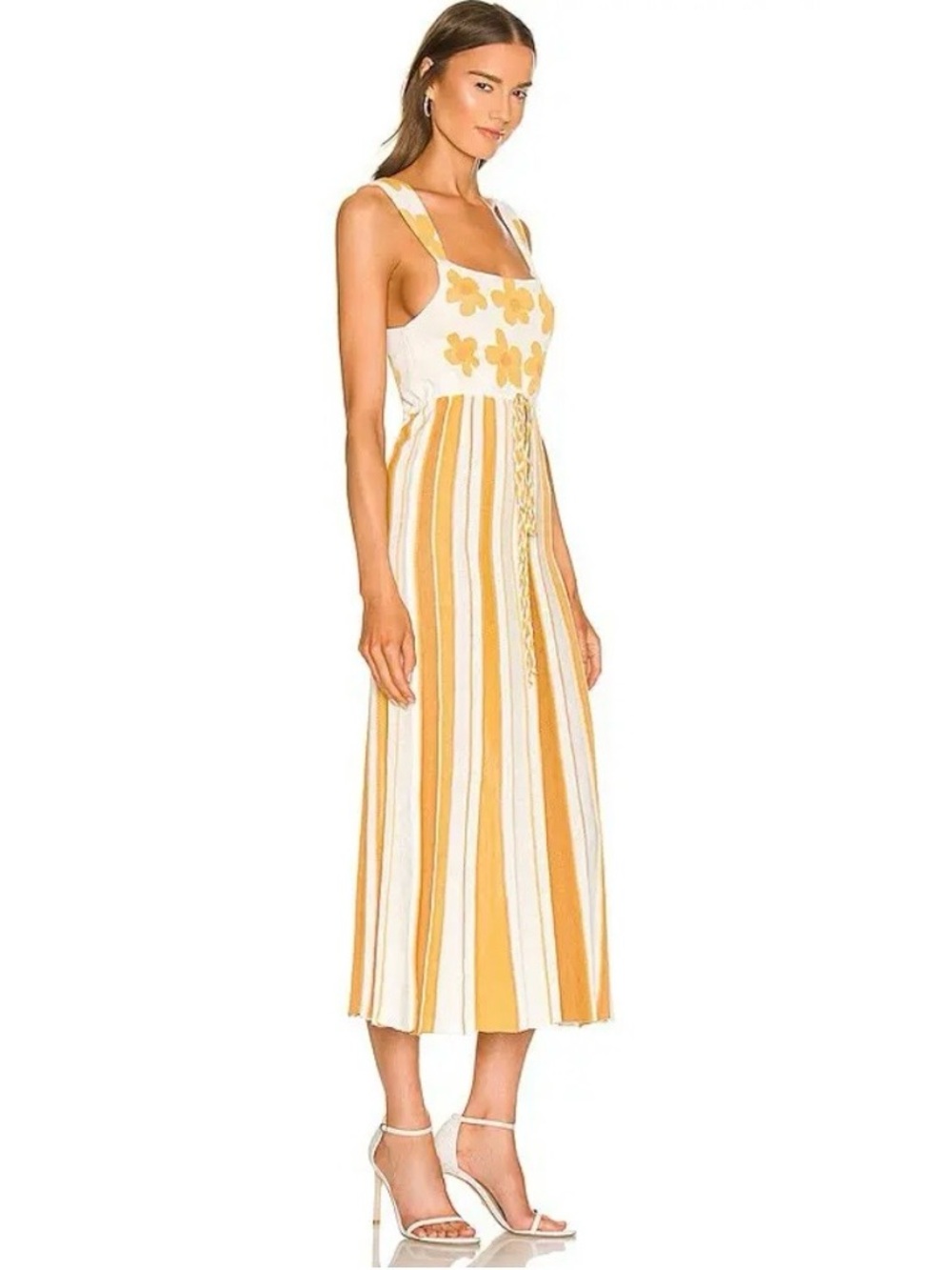 Hayley Menzies Sunray jacquard-knit linen-blend midi sundress size S small - Picture 2 of 16